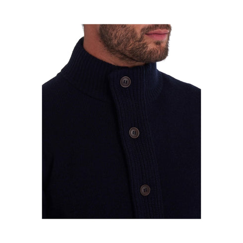 Barbour Cardigan Cardigan Uomo con toppe sui gomiti Blu A24 - BARBOURMKN0731 - NY91 - S - Francavilla Moda